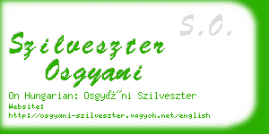 szilveszter osgyani business card